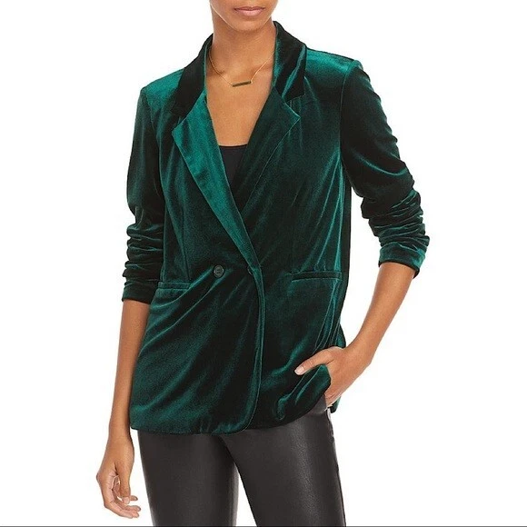 Green velvet tuxedo jacket cheap womens