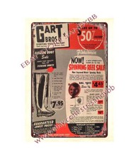 buy decoration online 1955 Gart Brothers Sporting Goods Company metal tin sign
