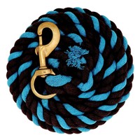 Weaver Turquoise Blue And Chocolate Brown 10' Cotton Lead Rope With Brass Sna... on sale Weaver Turquoise Blue And Chocolate Brown 10' Cotton Lead Rope With Brass Sna... on sale