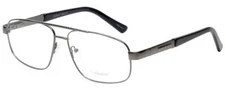 Enhance Mens BIG&TALL 3920-SDG-59mm Designer Reading Glasses Shiny Dark Gunmetal