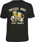 Herren T-Shirt Regel 1 - Bier geht immer witzige Männer-Geschenke Sprüche-Shirts