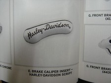 Harley Davidson H-D Script Brake Caliper Insert 00-up 44476-99 Free Shipping