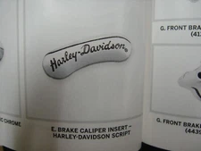 Harley Davidson H-D Script Brake Caliper Insert 00-up 44476-99 Free Shipping