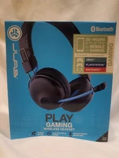 JLab Play Gaming Wireless Headset, Retractable Boom Mic - Black - 22+ Hours NEW