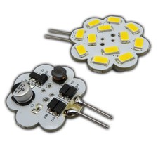 3x G4 LED rund 3,1 Watt dimmbarer 12V AC/DC 12x5730SMD warmweiß 120° Glühbirne