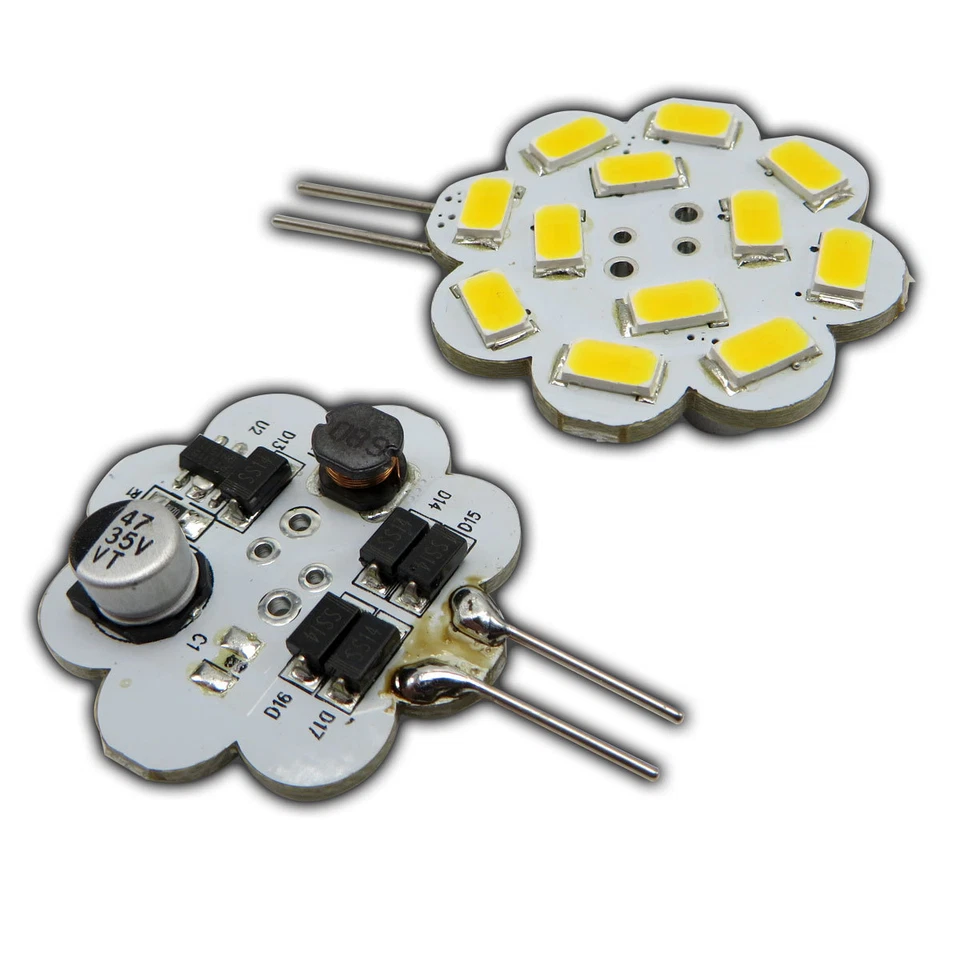 3x G4 LED rund 3,1 Watt dimmbarer 12V AC/DC 12x5730SMD warmweiß 120° Glühbirne - Bild 4 von 4