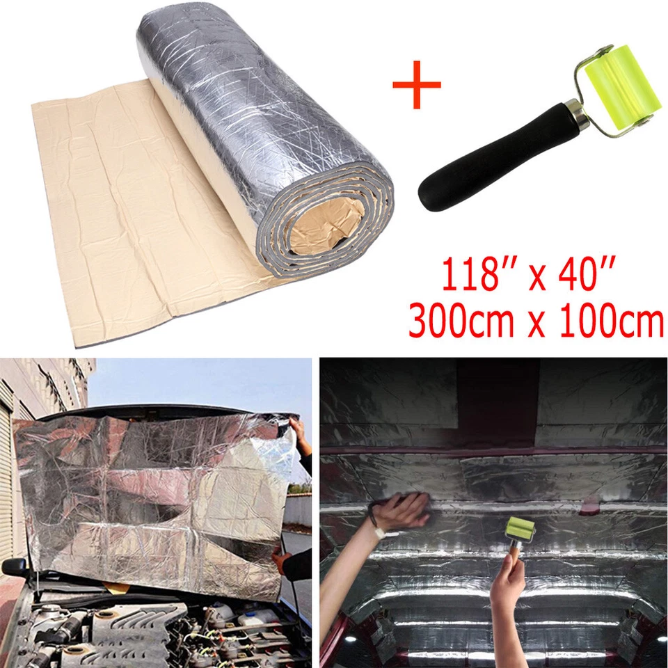 394mil 118"x40" Firewall Amortiguador de Sonido Coche Protector Térmico Aislamiento Amortiguador Mat Foto 2 de 4