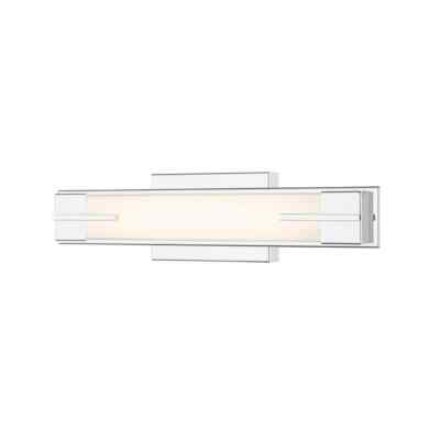 Unbranded Chase 18 in. 1-Light Chrome LED Vanity with Gloss Opal Shade