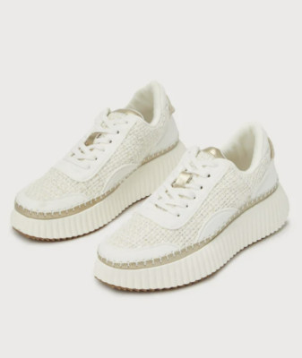 Women's Go To Natural Woven Lace-Up Platform Sneakers