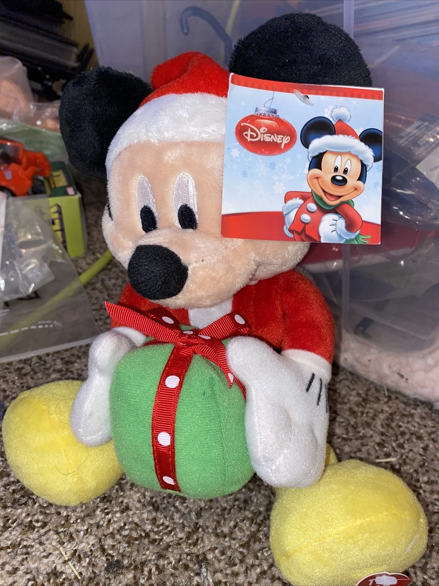Animated Disney Mickey Mouse Santa Claus Christmas Plush Motion Music C46