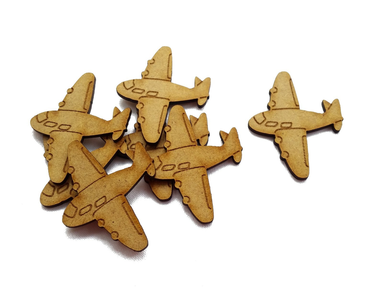 WOODEN MDF SHAPE PLANE AIRPLANE TRANSPORT ORNAMENT LASER CUT