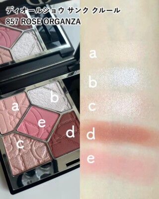 Dior Diorshow 5 Couleurs 857 ローズオーガンザ Dior 5 Couleurs Couture Eyeshadow Palette 857 Rose Organza