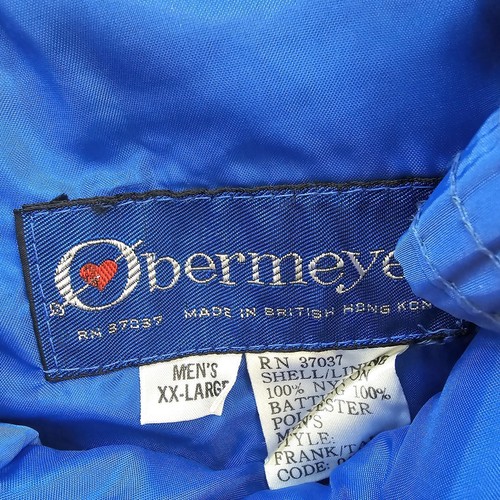 OBERMEYER BLU NYLON MOTOSLITTA SNOWBOARD SCI NEVE PANTALONI BAVAGLINI SALOPETTE UOMO 2X - Foto 6 di 10