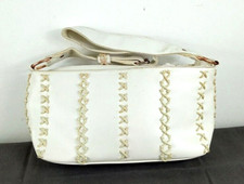 Borsa Laura Biagiotti Vintage a tracolla da donna anni 90 in pelle Bianca usata