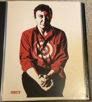 Shepard Fairey Obey Giant Jasper Johns Print 2009 Cream Pop Art
