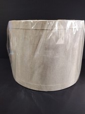 Natural Linen Medium Drum Lamp Shade 13" Top x 14" Bottom x 10" High