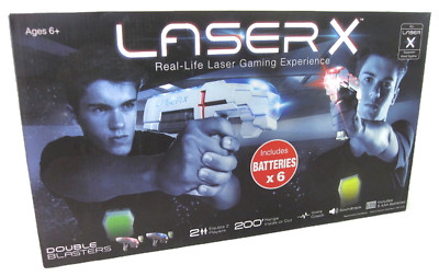 Laser X Gaming Experience Double Blasters 200' Range Voice Coach Tested Working