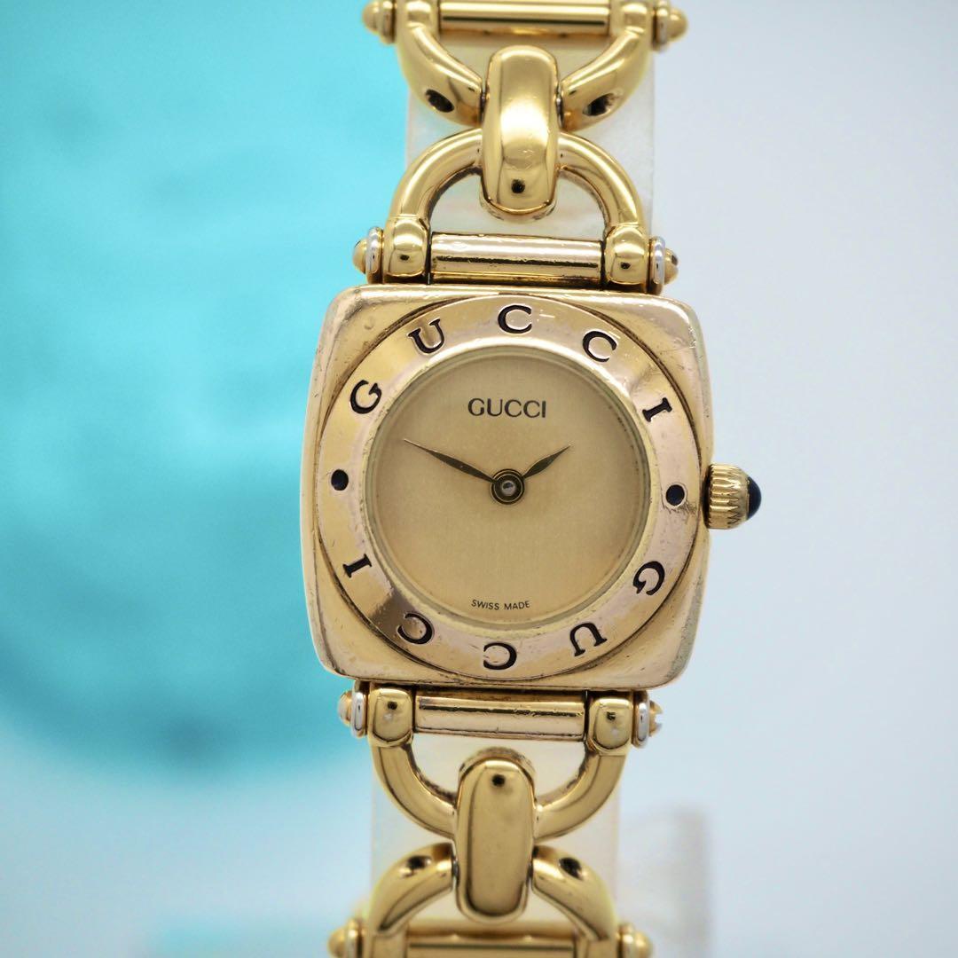 740 Gucci Watch Ladies 6400L Gold Bracelet Rare Women's 740 Gucci Watch Ladies 6400L Gold Bracelet Rare Women's
