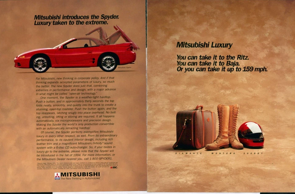 MITSUBISHI 3000GT VR-4 MONTERO SR... Pubblicità stampa rivista AUTO VINTAGE 1... - Immagine 4 di 4