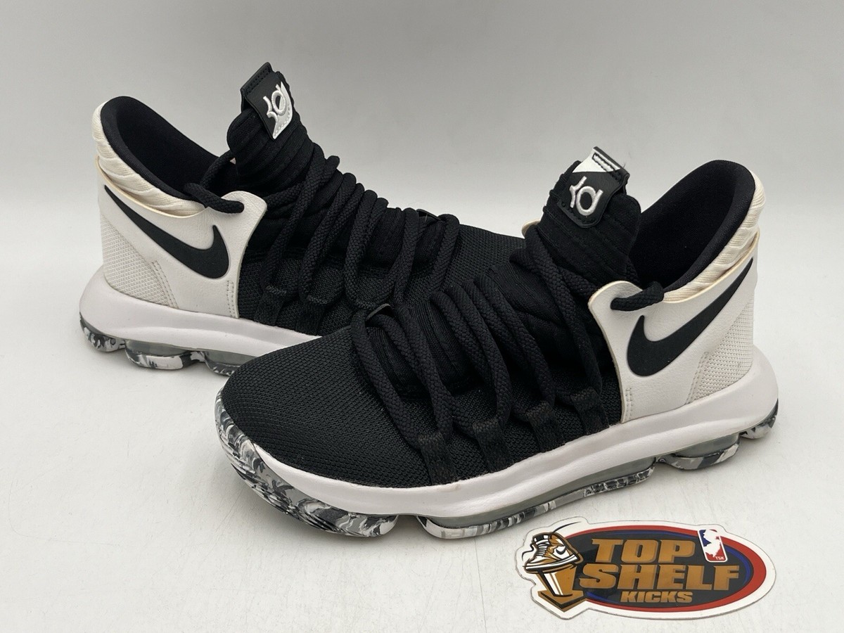 NIKE KD10　ナイキ　バッシュ　ballaholic Nike KD 10 GS Black White 2018 Size 4 Authentic Basketball Kevin