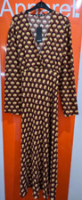Nasty Gal Plus Size Retro Print Tie Front Midi Dress, Size 22, BNWT, RRP £49,SF,