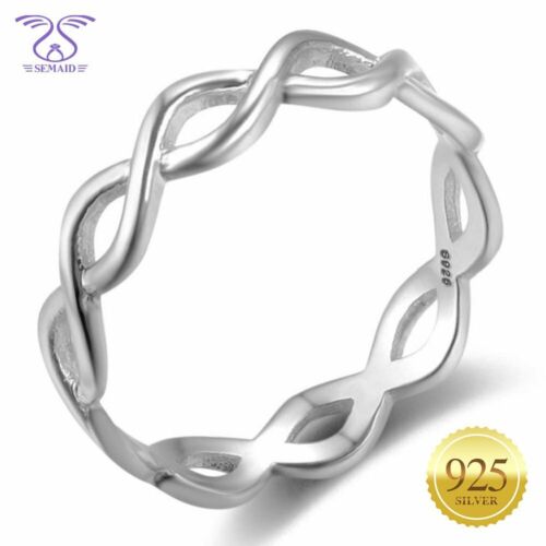 SEMAID Women 925 Sterling Silver Ring Eternity Infinity Symbol Size 6 7 8 9 10 - Picture 1 of 5