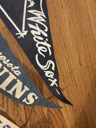 Lot 3 Old 1950’s Vintage KC Royals TWINS Chicago White Sox Felt/Wool Pennants - Picture 5 of 8