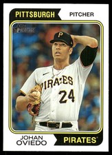 Johan Oviedo 2023 Topps Heritage #674 Pirates MLB READ FREE SHIP AutographDen
