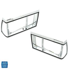 1980 Chevelle Malibu El Camino Headlamp Light Bezel Gm1400833514008336 Pair
