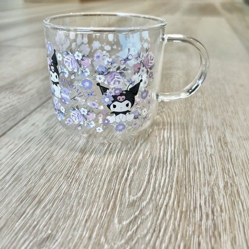 Kuromi Sanrio Klarglas 11 Unzen Kawaii Becher Tasse Blaubeeren 3" Japan Gebraucht - Bild 9 von 9