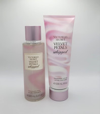 Victoria's Secret Velvet Petals Whipped Body Mist Spray  Body Lotion Set of 2