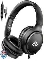 USB C Headphones Wired Over-Ear Headphone with Microphone, Lightw