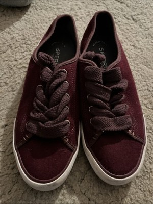 Sperry Wool Shoes Womans Size 12 Burgandy