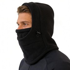 LLmoway Ski Mask for Men Women Thermal Fleece Balaclava Winter X-Large, Black 