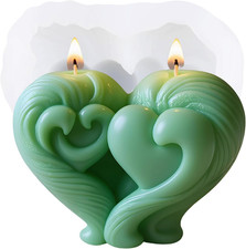 Romance Heart Candle Molds Wedding Heart Silicone Resin Casting Mold for Candles