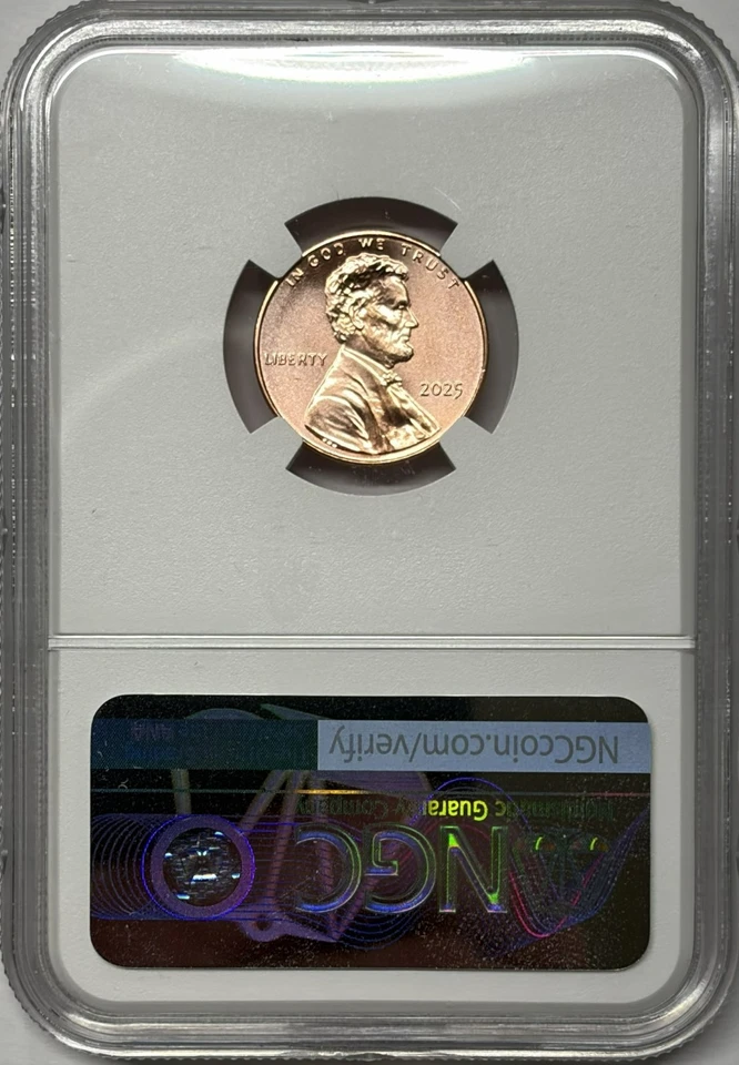 2025 P Lincoln Shield NGC MS69 RD Signature Portrait Labels Top Pop - Image 2 of 3