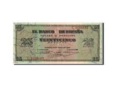 [#303917] Banknote, Spain, 25 Pesetas, 1938, 1938-05-20, EF(40-45)