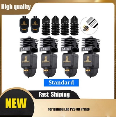 Hotend for Bambu Lab P2S 3D Printer Extruder Hardened Steel Nozzle 0.2-0.8MM HAU