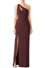 CINQ À SEPT Women One Shoulder Maxi Dress Purple Sz 2 Gown Prom Gianna Wedding 