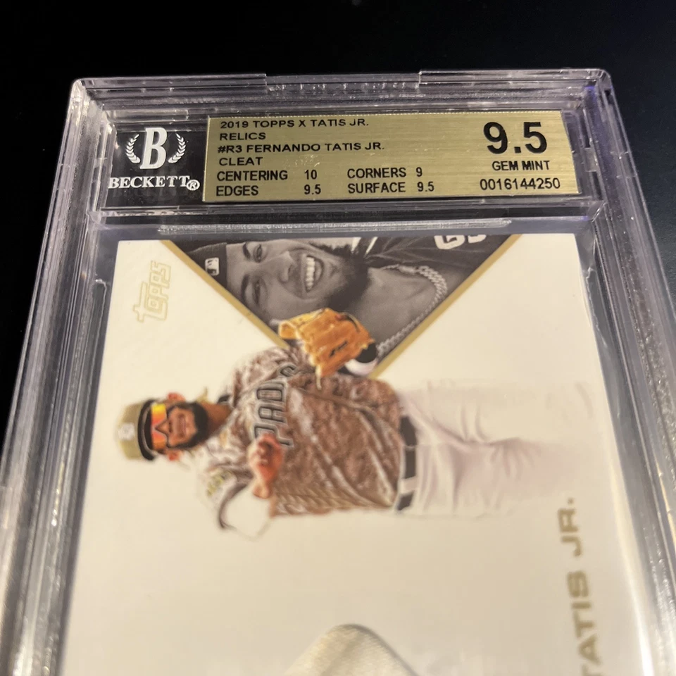 Topps X Fernando Tatis Jr. 2019 ¡Taco usado en el juego RC! GEMA BGS 9,5 GRADUADA ¡COMO NUEVA! Foto 3 de 4