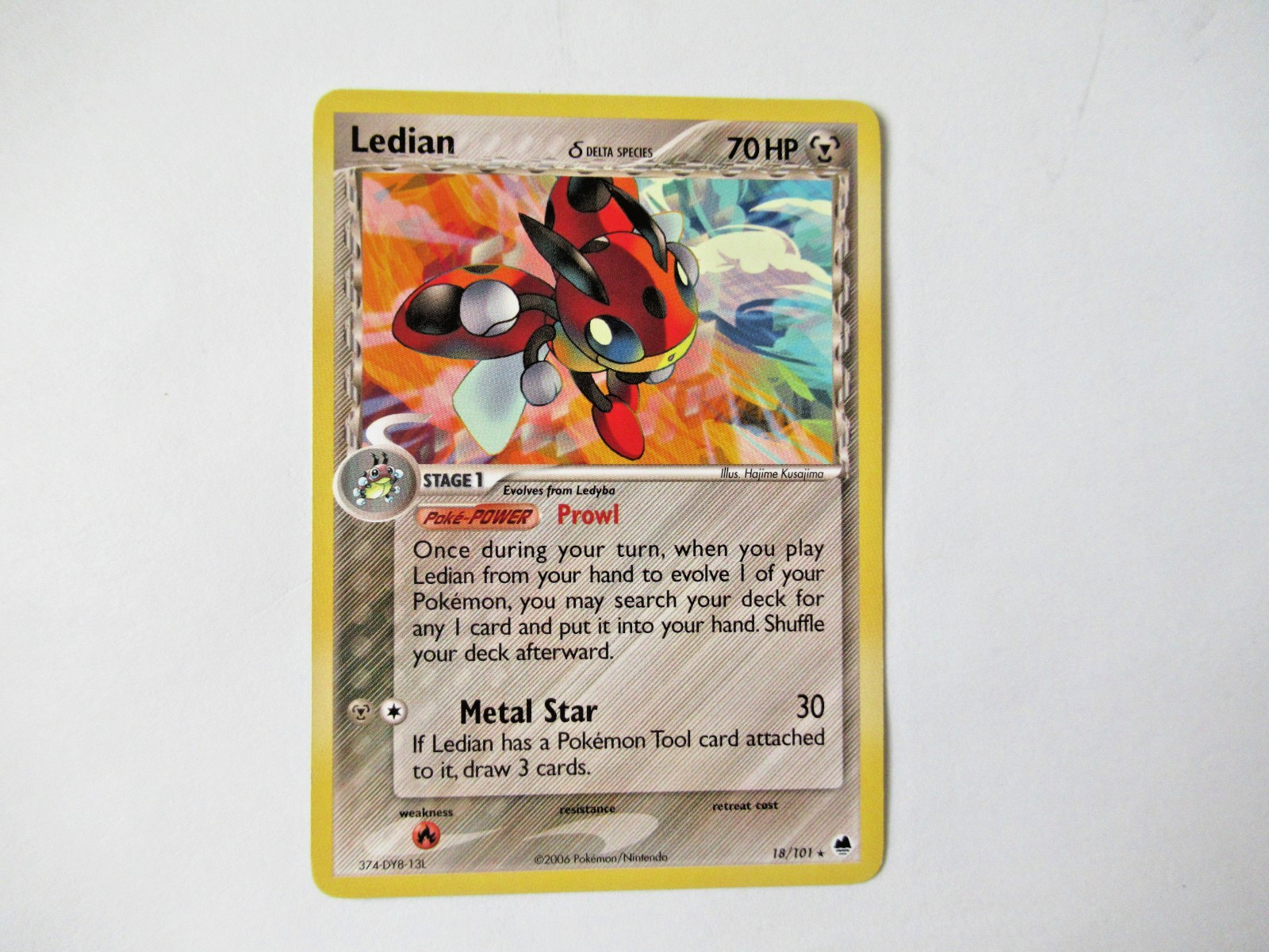 Ledian 18/101 Rare Dragon Frontiers Pokemon Reverse Holo NM/LP