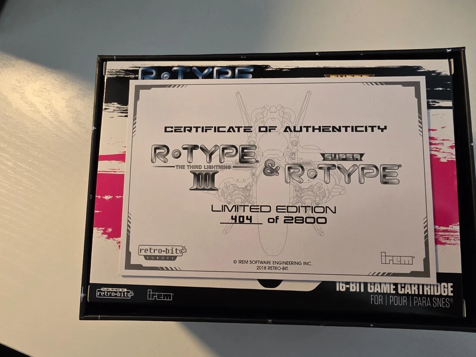 R-Type III 3 & Super R-Type, Retrobit Limited Collector's Edition SNES, Complete - Image 2 of 4