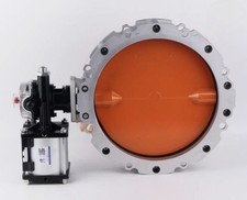 ONE NEW DN300 Pneumatic powder Cement double flanged butterfly valve