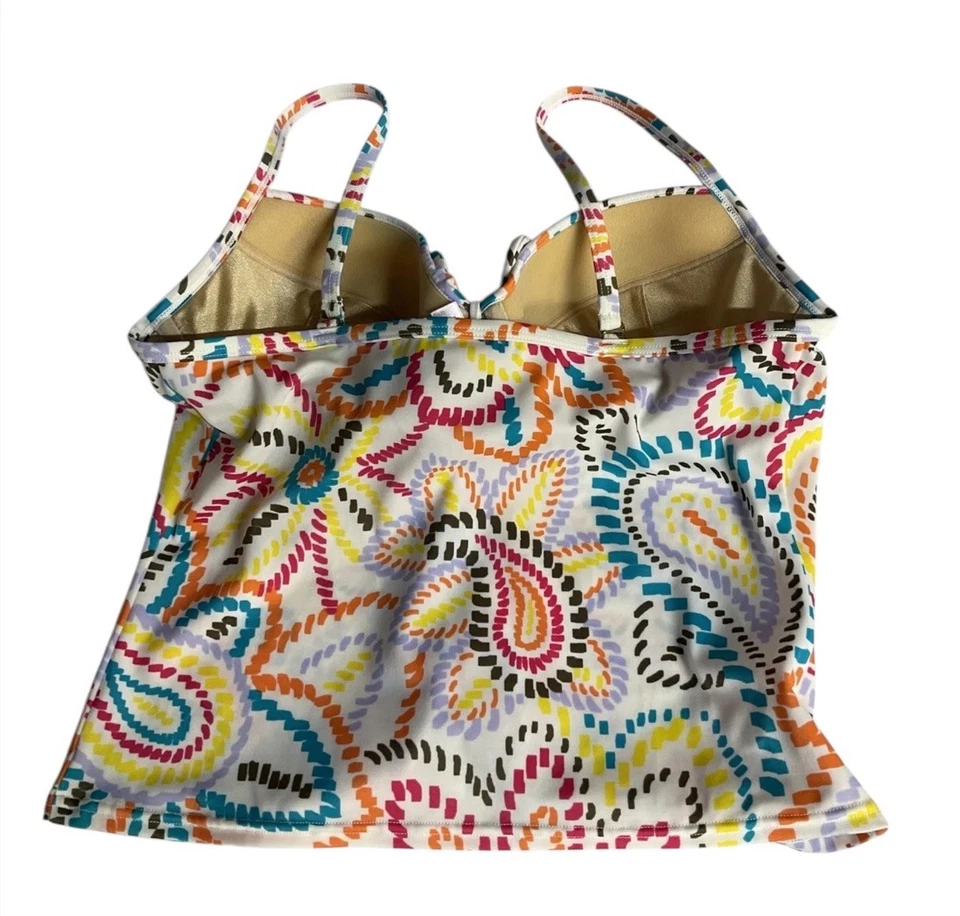 Sujetador Tankini Vintage Victoria’s Secret 36B Top de Natación Integrado con Aros Foto 2 de 4