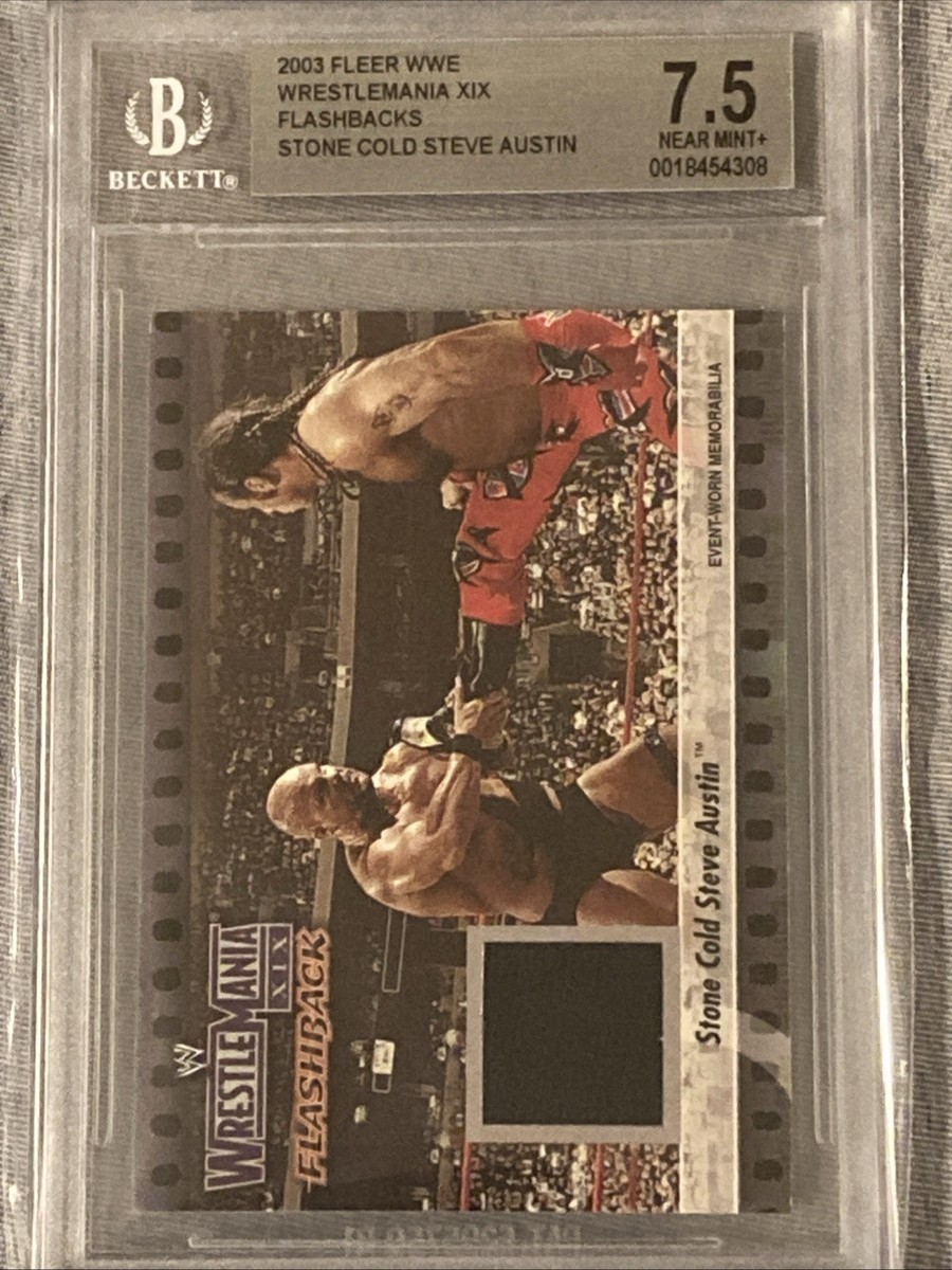 STONE COLD RELIC CARD STEVE AUSTIN 2003 FLEER WWE FLASHBACKS