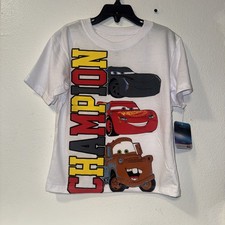 Disney Cars Boys T-Shirt Lightning McQueen white 4