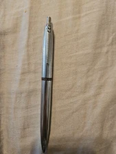 Vintage Double Heart PaperMate Pen, Silver, Steel Body USA