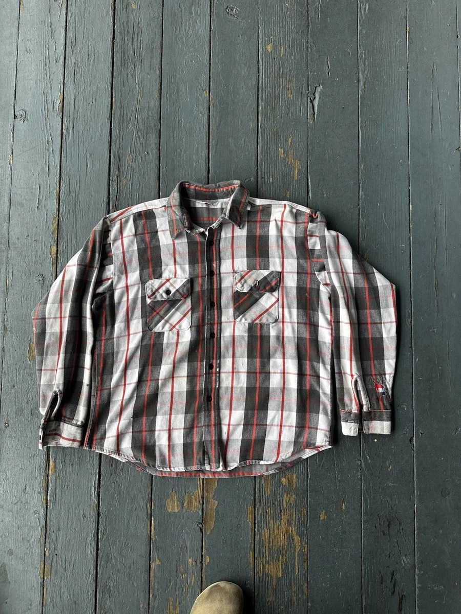Vintage 70s 80s Five Brother Plaid Cotton Flannel Shirt Made In