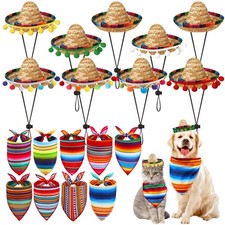 Wavwavw 18 Pcs Mexican Dog Costume Cinco 17.7 x x 25.6 inches, colorful
