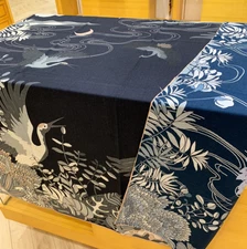 70% Cashmere 30% Silk Bandanna Scarf Square 53'' bird Print Neckerchief Shawl 